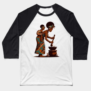 Afrocentric Mother And Baby Baseball T-Shirt